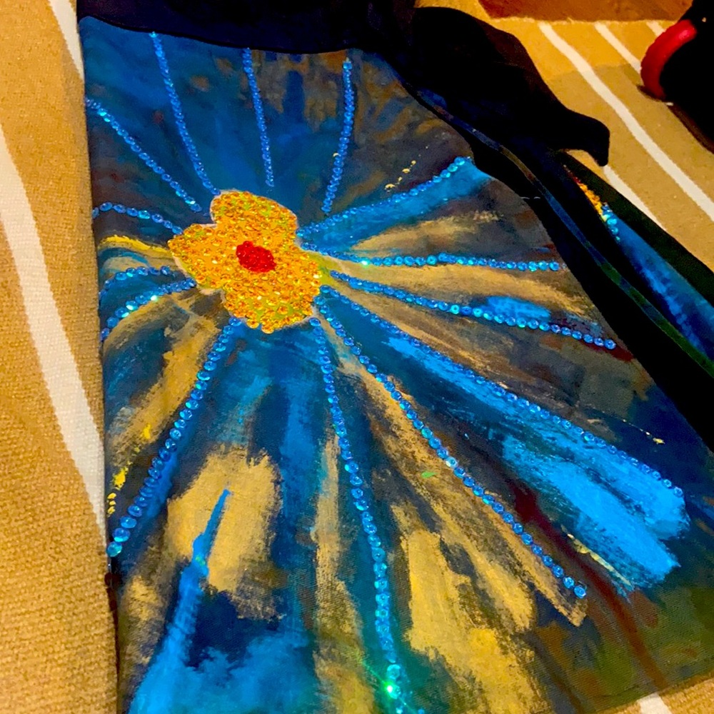 Amazing Sequined Tie and Dye Wrap Skirt